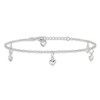 Lex & Lu Sterling Silver Polished Puffed Heart Anklet 9'' LAL112160 - 3 - Lex & Lu