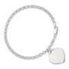 Lex & Lu Sterling Silver Heart Bracelet 7'' - 4 - Lex & Lu