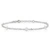 Lex & Lu Sterling Silver Polished Swirl Disc Anklet 9'' - 4 - Lex & Lu