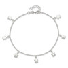 Lex & Lu Sterling Silver Polished Turtle Anklet 9'' - 4 - Lex & Lu