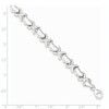 Lex & Lu Sterling Silver Polished and Satin X and Hearts Bracelet 7'' LAL112209 - 4 - Lex & Lu