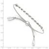 Lex & Lu Sterling Silver Crystals Tassel Adjustable Bracelet - 2 - Lex & Lu