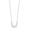 Lex & Lu Sterling Silver Polished CZ Infinity Symbol Necklace 18'' LAL112288 - 2 - Lex & Lu