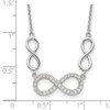 Lex & Lu Sterling Silver Polished CZ Infinity Symbol Necklace 18'' LAL112288 - 3 - Lex & Lu