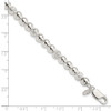 Lex & Lu Sterling Silver Polished and D/C Beaded Bracelet 7.5'' - 3 - Lex & Lu