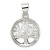 Lex & Lu Sterling Silver Polished Round Tree Pendant LAL11231 - 4 - Lex & Lu