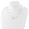 Lex & Lu Sterling Silver Polished CZ Necklace 18'' - 4 - Lex & Lu