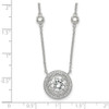 Lex & Lu Sterling Silver Polished CZ Necklace 16'' - 3 - Lex & Lu