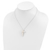 Lex & Lu Sterling Silver w/Rhodium 6-7mm White FWC Pearl Cross Necklace 17'' - 4 - Lex & Lu