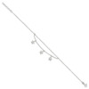 Lex & Lu Sterling Silver Polished 2-Strand Starfish 9'' Anklet - 2 - Lex & Lu