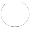 Lex & Lu Sterling Silver w/Rhodium CZ Round Omega Necklace 16'' - 2 - Lex & Lu