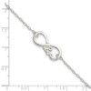 Lex & Lu Sterling Silver Polished infinity Sign w/LOVE Bracelet 7.5'' - 3 - Lex & Lu
