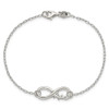 Lex & Lu Sterling Silver Polished Infinity Sign w/HOPE Bracelet 7.5'' - 4 - Lex & Lu