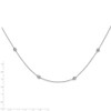 Lex & Lu Sterling Silver w/Rhodium CZ Micropave 14-Station Necklace 36'' - 5 - Lex & Lu