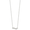 Lex & Lu Sterling Silver Polished 5 Bezel Set CZs 16'' Necklace - 2 - Lex & Lu