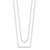 Lex & Lu Sterling Silver w/Rhodium CZ Double Bar Multi-Strand Necklace 16'' - 2 - Lex & Lu