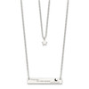 Lex & Lu Sterling Silver Enameled Moon & Back Bar 2-Strand 16'' Necklace - 2 - Lex & Lu