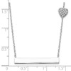 Lex & Lu Sterling Silver w/Rhodium CZ Heart Necklace 16'' LALQG4357-16 - 5 - Lex & Lu