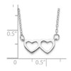 Lex & Lu Sterling Silver w/Rhodium Heart Necklace 16'' LAL112542 - 5 - Lex & Lu