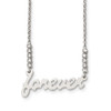 Lex & Lu Sterling Silver CZ Polished Forever Necklace 18'' - Lex & Lu