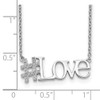 Lex & Lu Sterling Silver w/Rhodium CZ 18'' Hashtag Love Necklace - 3 - Lex & Lu