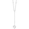 Lex & Lu Sterling Silver w/Rhodium Hearts Y-Necklace 16'' - Lex & Lu