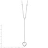 Lex & Lu Sterling Silver w/Rhodium Hearts Y-Necklace 16'' - 5 - Lex & Lu