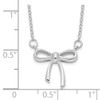 Lex & Lu Sterling Silver w/Rhodium Bow Necklace 16'' - 4 - Lex & Lu