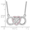 Lex & Lu Sterling Silver w/Rhodium w/CZ Heart w/Infinity Symbol Necklace 16'' - 4 - Lex & Lu