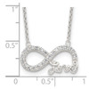 Lex & Lu Sterling Silver CZ Inifinity Love Necklace 18'' - 4 - Lex & Lu