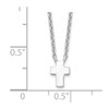Lex & Lu Sterling Silver w/Rhodium Polished Cross Necklace 15'' - 4 - Lex & Lu