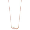 Lex & Lu Sterling Silver Rose Gold-plated CZ Necklace 16'' - 2 - Lex & Lu