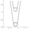 Lex & Lu Sterling Silver w/Rhodium CZ Circles 16'' Necklace - 4 - Lex & Lu