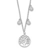 Lex & Lu Sterling Silver w/Rhodium CZ Necklace 16.5'' - Lex & Lu