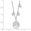 Lex & Lu Sterling Silver w/Rhodium CZ Necklace 16.5'' - 4 - Lex & Lu