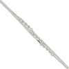 Lex & Lu Sterling Silver Polished 3-Strand 7.5'' Bracelet - Lex & Lu