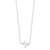 Lex & Lu Sterling Silver w/Rhodium CZ Zigzag Necklace 18'' - 2 - Lex & Lu