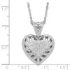 Lex & Lu Sterling Silver CZ Heart Necklace 17'' LAL112775 - 4 - Lex & Lu