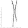 Lex & Lu Sterling Silver w/Rhodium CZ Heart Dangle Necklace 17'' - 5 - Lex & Lu
