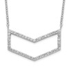 Lex & Lu Sterling Silver w/Rhodium CZ Necklace 18'' LAL112789 - Lex & Lu