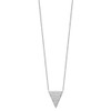 Lex & Lu Sterling Silver w/Rhodium CZ Triangle Dangle Necklace 18'' - 2 - Lex & Lu