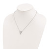 Lex & Lu Sterling Silver w/Rhodium CZ Triangle Dangle Necklace 18'' - 3 - Lex & Lu