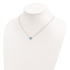 Lex & Lu Sterling Silver w/Rhodium Synthetic Blue Opal 18'' Necklace - 3 - Lex & Lu