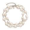 Lex & Lu Sterling Silver 2-Strand FW Cultured Pearl 8.5'' Bracelet - 3 - Lex & Lu