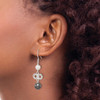 Lex & Lu Sterling Silver Dark Grey and White Freshwater Cultured Pearl Earrings - 3 - Lex & Lu