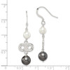 Lex & Lu Sterling Silver Dark Grey and White Freshwater Cultured Pearl Earrings - 4 - Lex & Lu