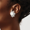 Lex & Lu Sterling Silver CZ & Simulated Pearl Clipback Earrings - 3 - Lex & Lu