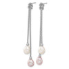 Lex & Lu Sterling Silver w/Rhodium FWC Pearl Knot Necklace & Earrings Set LAL112921 - 4 - Lex & Lu