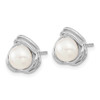 Lex & Lu Sterling Silver w/Rhodium 6-7mm White FWC Pearl Necklace Earrings Set - 4 - Lex & Lu