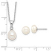 Lex & Lu Sterling Silver w/Rhodium FWC Pearl Necklace & Stud Ear Set - 3 - Lex & Lu